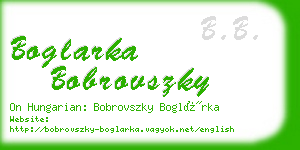 boglarka bobrovszky business card
